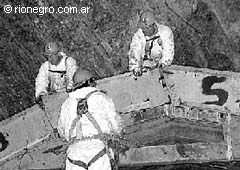 Oberos trabajando en la mina de Sierra Grande